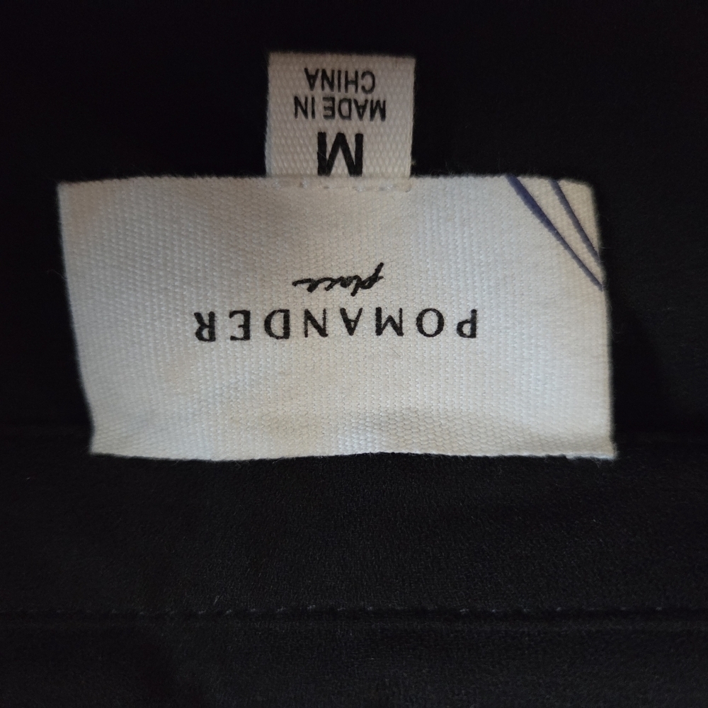 TUCKERNUCK POMANDER PLACE Black Crepe Callahan Shirt Dress Medium - Picture 9 of 12